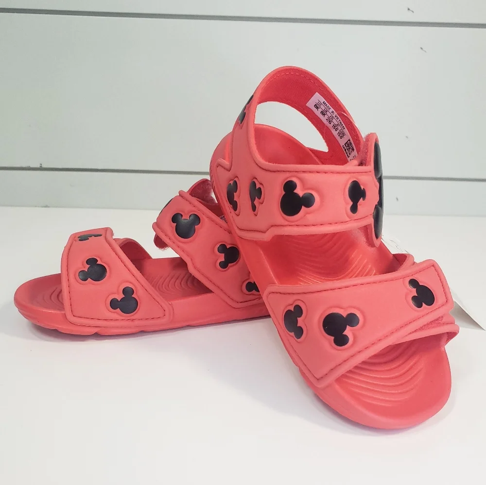 Adidas Altaswim Disney Minnie Mouse Red Black Water-Friendly Sandals Girl Size 8